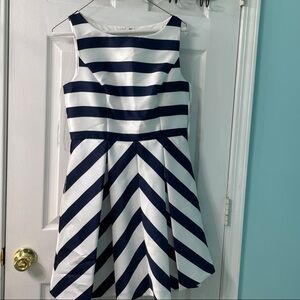 Jessica Simpson- Navy and White Striped Dress